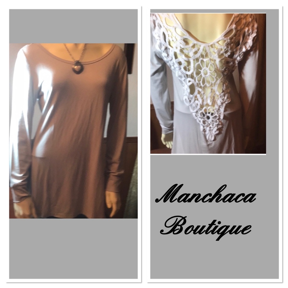OPEN CROCHET BACK BLOUSE